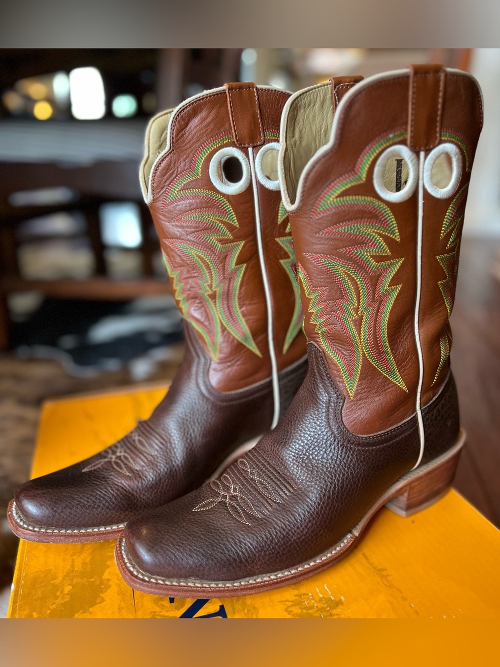 R. Watson Cutter toe Hickory Brown Men's Western Boots